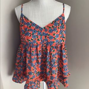NWT floral babydoll top, medium